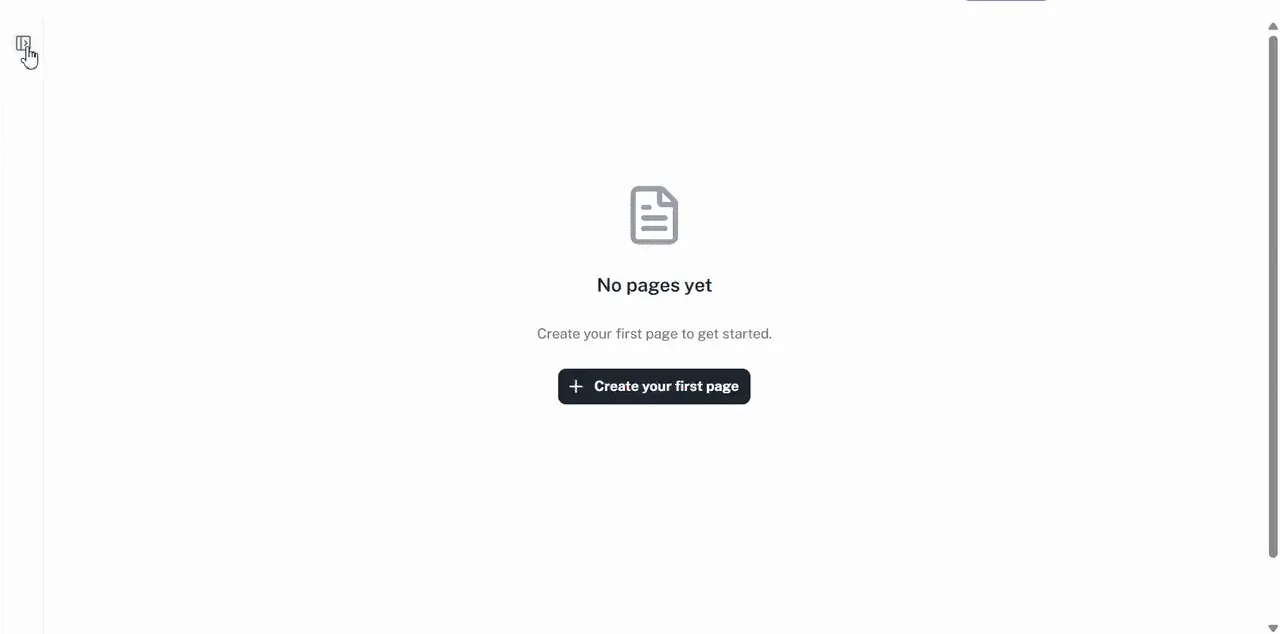Overview of the Project Docs workspace showing the sidebar page tree, block editor, and cover image